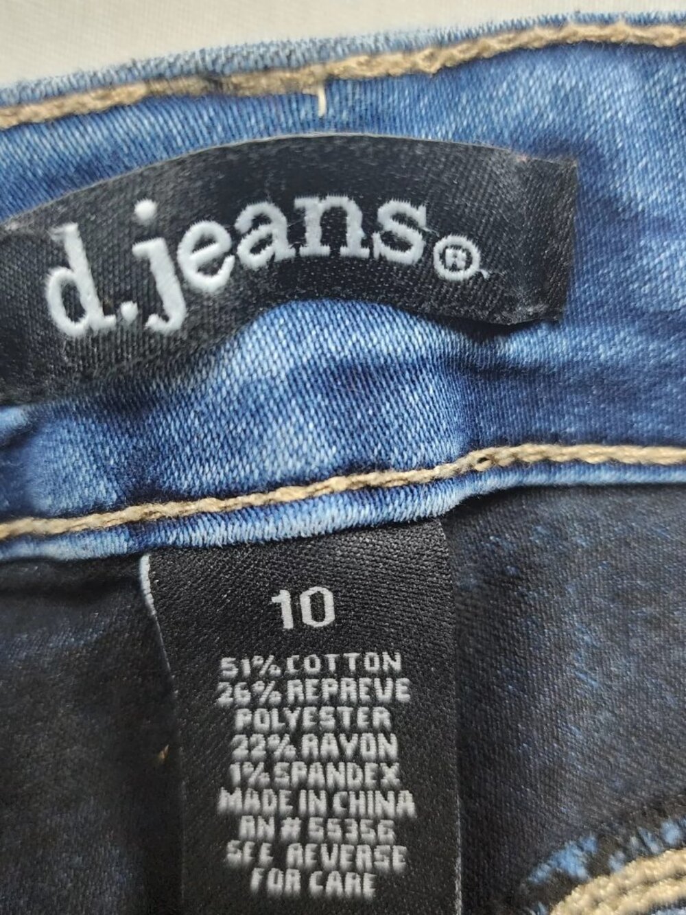 d.jeans Women's Size 10 Skinny Jeans Medium Blue Mid Rise Stretch Denim 27x27 - Picture 5 of 9